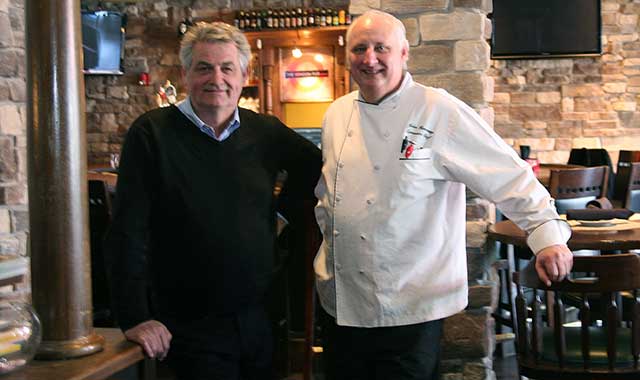 Owner Paul Leach (left) and Partner/Chef John Hennessy have teamed up to provide an authentic English dining experience.