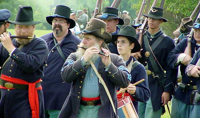 On July 12-13, visit military/civilian camps, see battles, meet historic figures, at the 23rd annual Civil War Days, Lakewood Forest Preserve, Wauconda. On May 17-18, see more than 300 re-enactors at Civil War Days, Naper Settlement, Naperville. (Visit Lake County photo)