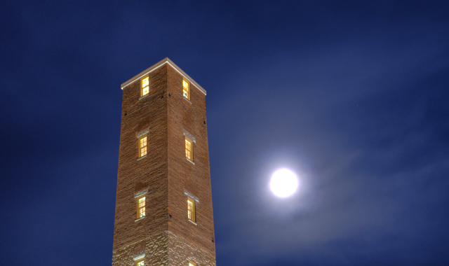 The Shot Tower began producing lead shot for the military in 1856.