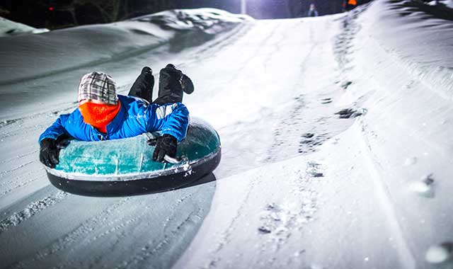 Wisconsin has many downhill ski areas, and many of those also offer snow tubing. (Travel Wisconsin photo)