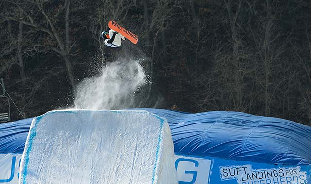 The sports park maintains a giant airbag – perfect for testing wild moves.